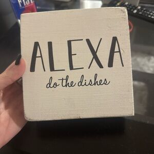 Decorative White Wooden Sign